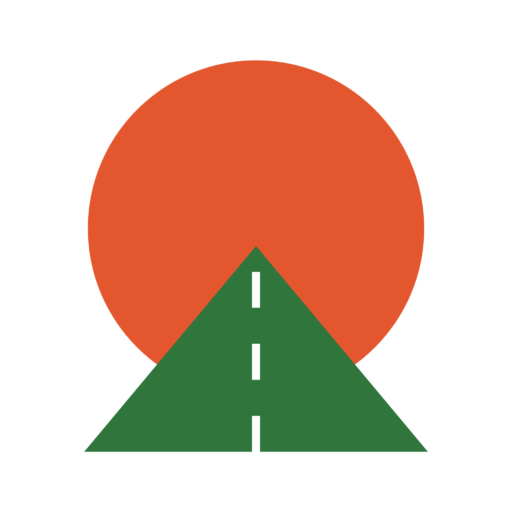 post road marketings icon image of driving into sunsest