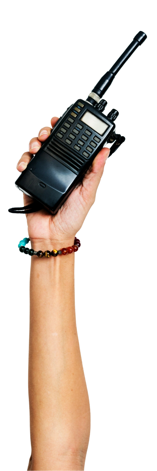 Hand holding walkie talkie — Story Pro GPT Instagram story engagement prompts